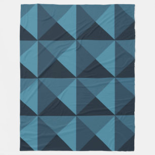 Dark Blue Pyramids Fleecedecke