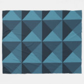 Dark Blue Pyramids Fleecedecke (Vorderseite (Horizontal))