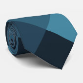 Dark Blue Pyramids Neck Tie Krawatte (Gerollt)