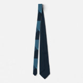 Dark Blue Pyramids Neck Tie Krawatte (Rückseite)