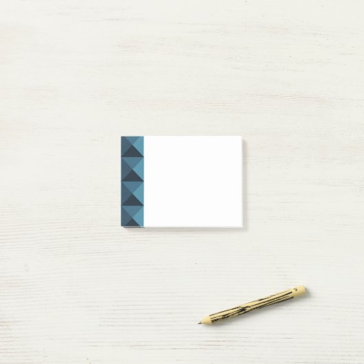 Dark Blue Pyramids Post-it Klebezettel (Auf Schreibtisch)