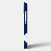 Dark Blue Raute Muster iPhone Case (Rückseite / Links)