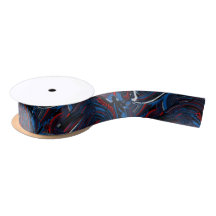 Dark Blue Red und White Wirbel Ribbon