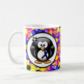Dark Blue Ribbon Penguin Kaffeetasse (Links)