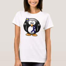 Dark Blue Ribbon Penguin