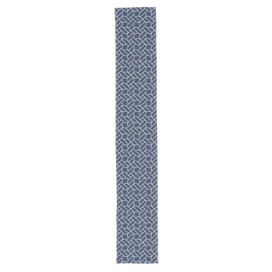 Dark Blue Rope Pattern Table Runner Großer Tischläufer (Vorderseite)