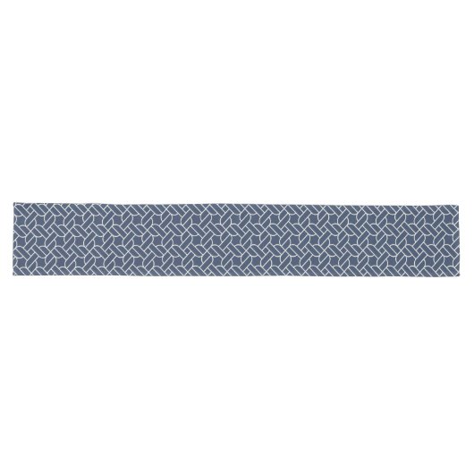 Dark Blue Rope Pattern Table Runner Großer Tischläufer (Horizontal)
