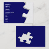 Dark Blue Sandstone Puzzle Visitenkarte (Vorne/Hinten)