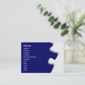 Dark Blue Sandstone Puzzle Visitenkarte (Stehend Vorderseite)