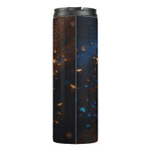Dark Blue Sandy Brown Glitzer Thermal Tumbler 12oz Thermosbecher (Rückseite)