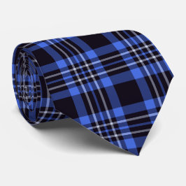 Dark Blue Scottish Tartan Pattern Krawatte