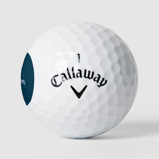 Dark Blue Script Monogram Personalisiert Womens Golfball (Logo)