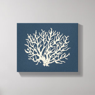 Dark Blue Sea Coral Wall Art Leinwanddruck