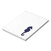 Dark Blue Seepferd Notizblock (Rotiert)