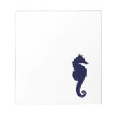 Dark Blue Seepferd Notizblock (Vorderseite)