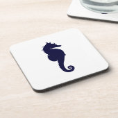Dark Blue Seepferd Untersetzer (Linke Seite)