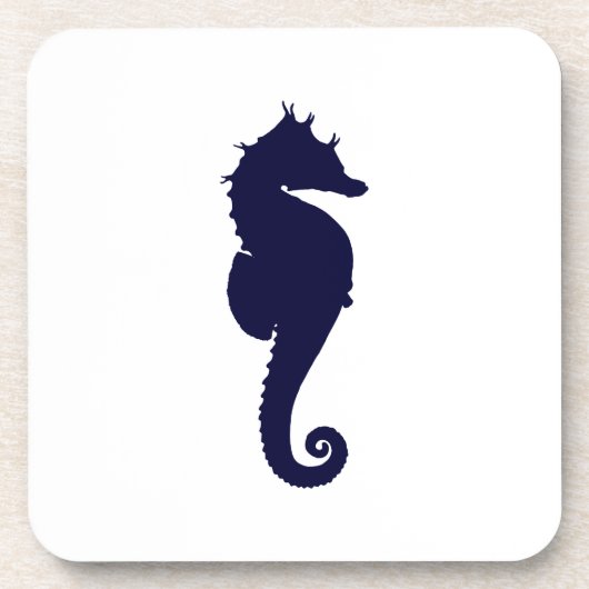 Dark Blue Seepferd Untersetzer (Vorderseite)