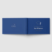 Dark Blue Silver Real Foil Abschluss Gästebuch (Voll)