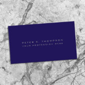 Dark Blue Simple Minimalistisch Visitenkarte