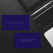 Dark Blue Simple Minimalistisch Visitenkarte