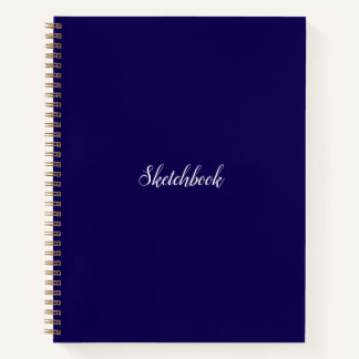 Dark Blue Sketchbook Notizblock