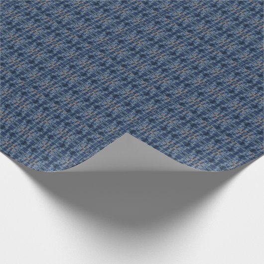 Dark Blue Sky Gefärbte Krawatte Muster Style Geschenkpapier (Ecke)