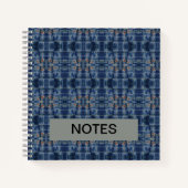 Dark Blue Sky Gefärbte Krawatte Muster Style Notizblock (Vorderseite)