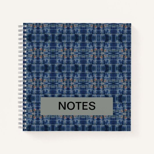 Dark Blue Sky Gefärbte Krawatte Muster Style Notizblock (Vorderseite)