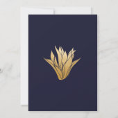 Dark Blue Small Downsize Wedding Liebe ist Patient Save The Date (Rückseite)