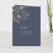 Dark Blue Soft Wedding Programm (Rückseite)