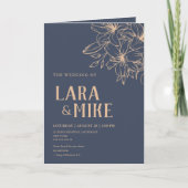 Dark Blue Soft Wedding Programm (Vorderseite)
