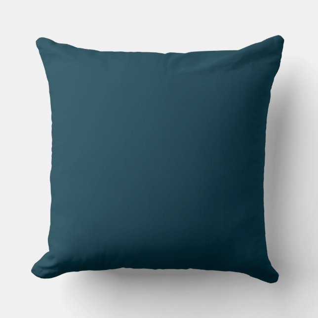 Dark Blue Solid Color, Cushion, Simple, Modern Kissen (Vorderseite)