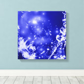 Dark Blue Splash Leinwanddruck (Insitu (Holzboden))
