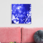 Dark Blue Splash Leinwanddruck (Insitu (Wohnzimmer))