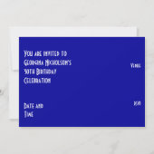 Dark Blue Star "Age" Geburtstag Einladung (Rückseite)
