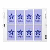 Dark Blue Star "Name"-Label groß blass blau (Vorne)
