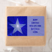 Dark Blue Star "Names" Geschenketikett groß (Insitu)