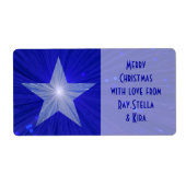 Dark Blue Star "Names" Geschenketikett groß (Vorne)