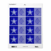 Dark Blue Star "Names" Geschenketikett groß (Vorne)