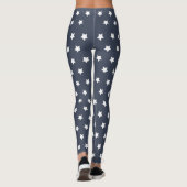 Dark Blue Star-Spangled Leggings für den 4. Juli (Rückseite)