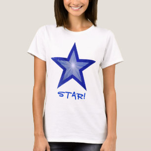 Dark Blue Star 'Star' Damen T - Shirt weiß