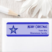 Dark Blue Star Streifen Frohe Weihnachtsstempel bl (Insitu)
