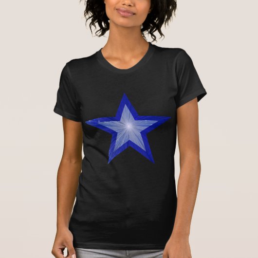 Dark Blue Star "two tone" Ladys t - Shirt schwarz (Vorderseite)