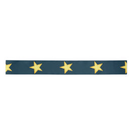 Dark Blue Starry Night Ribbon Satinband