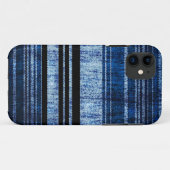 Dark Blue Stripes Grunge Textur Case-Mate iPhone Hülle (Rückseite (Horizontal))