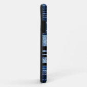 Dark Blue Stripes Grunge Textur Case-Mate iPhone Hülle (Hinten/Rechts)