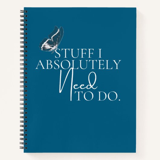 Dark Blue Stuff muss ich unbedingt tun Notizblock (Vorderseite)