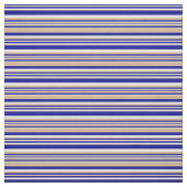 Dark Blue, Tan & Minze Cream Lines Muster Stoff (Muster)