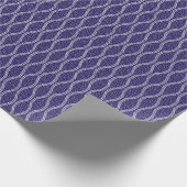 Dark Blue Tatewaku Same Komon Geschenkpapier (Ecke)