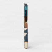 Dark Blue, Teal, Brown, and Tan Geometric Pattern Case-Mate iPhone Hülle (Hinten/Links)